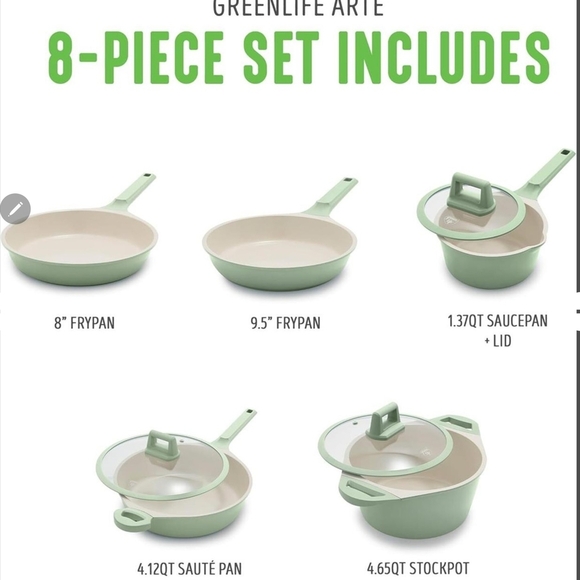 Cookware Set - Light Green - Picture 3 of 6